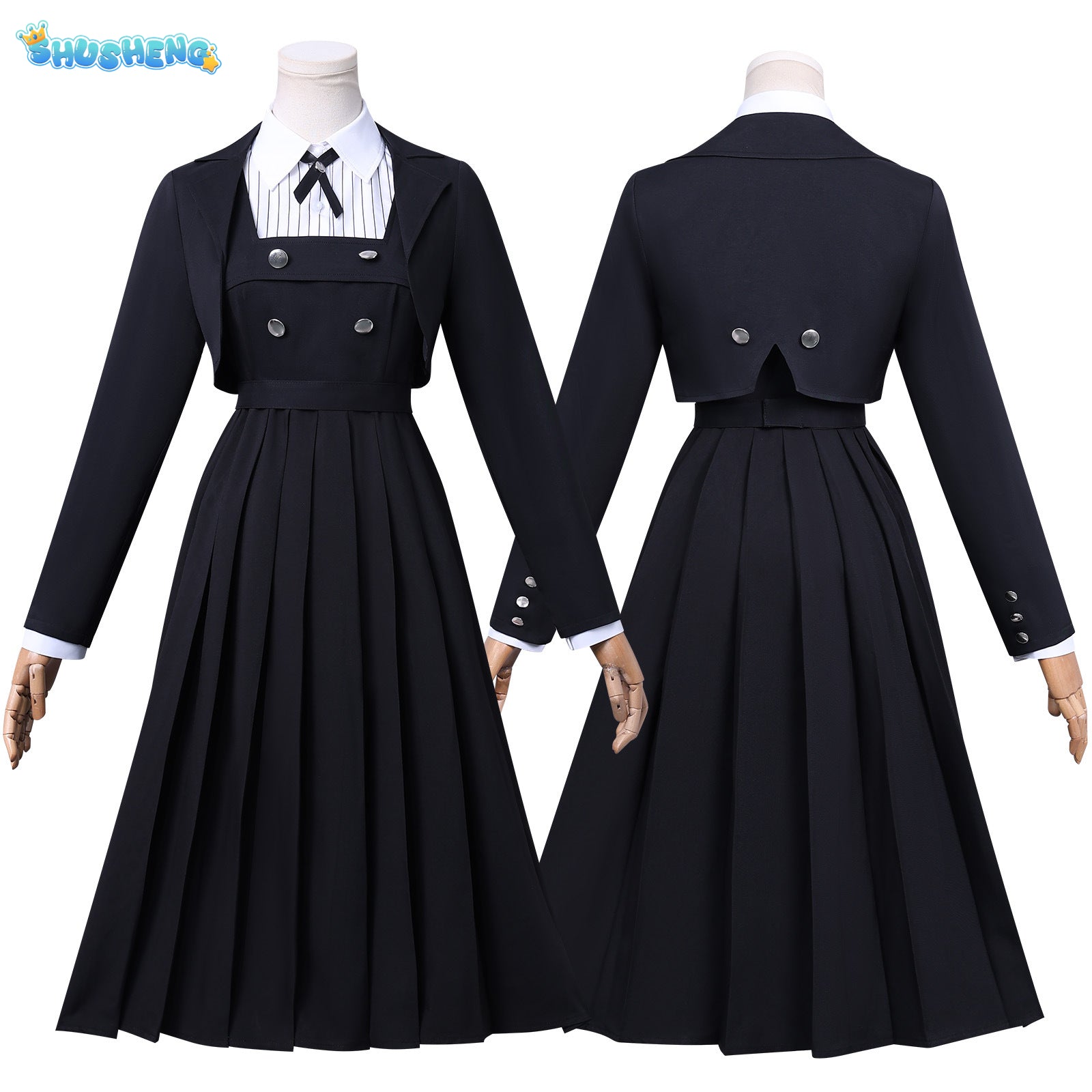 Anime Rock Is A Lady's Modesty Shiraya Tamaki Cosplay Costume Japanese JK Black School Uniform Skirt Woman Cute Campus Suit 2025