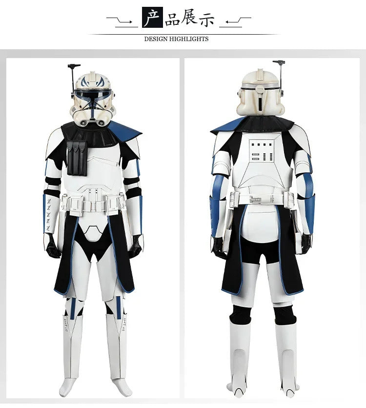 Captain Rex CT-7567 Movie Star Cosplay Costume Helmet shoes gloves waist bag prop set Halloween men women fantasy New uniform