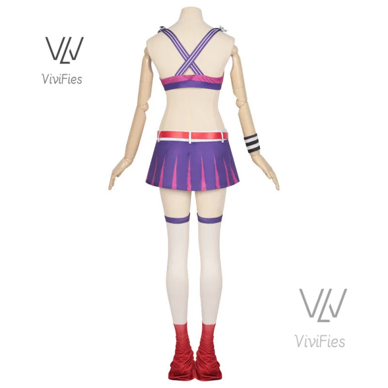 Game Lollipop Chainsaw Juliet Starling Cosplay Costume Women Tops Skirt Accessories Full Set Female Role Play Uniform Halloween