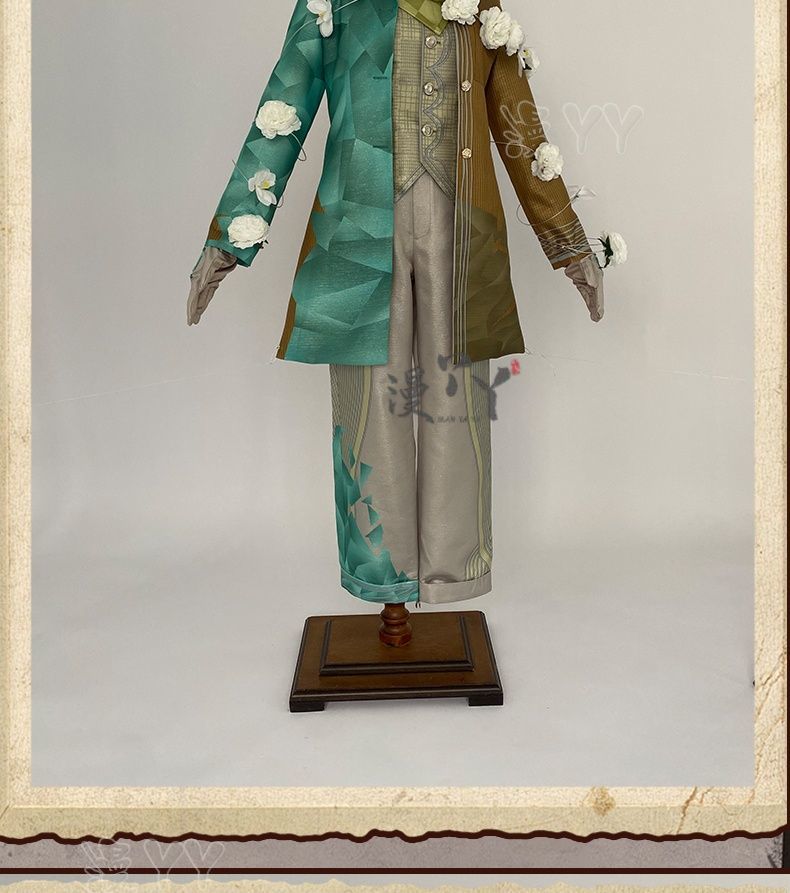 Identity V Aesop Carl Embalmer Cosplay Costume Shirt vest jacket scarf gloves handsome suit party carnival Man Woman uniform