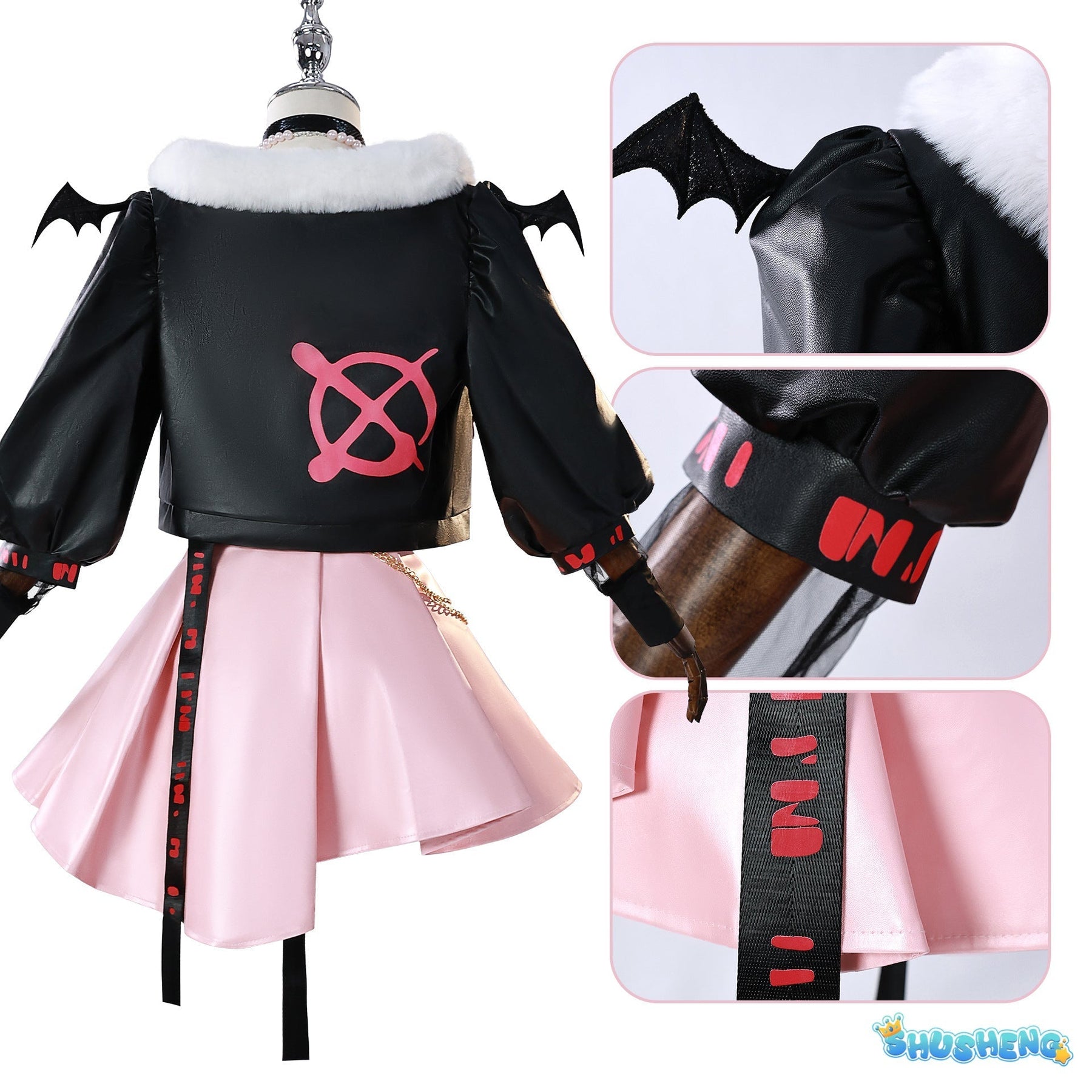 Anime Luo Tianyi Cosplay Costume Women Lovable Rock and Roll Halloween Carnival Uniform