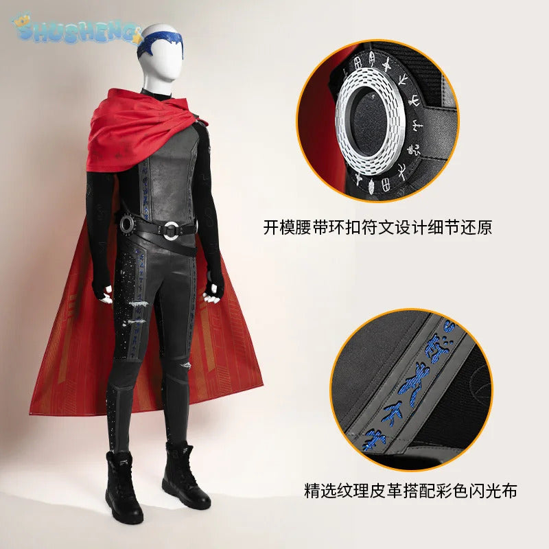 Movie Billy Kaplan Cosplay Agatha Cos All Along Costume Shoes Cloak hair accessories belts men fantasy Halloween party uniform
