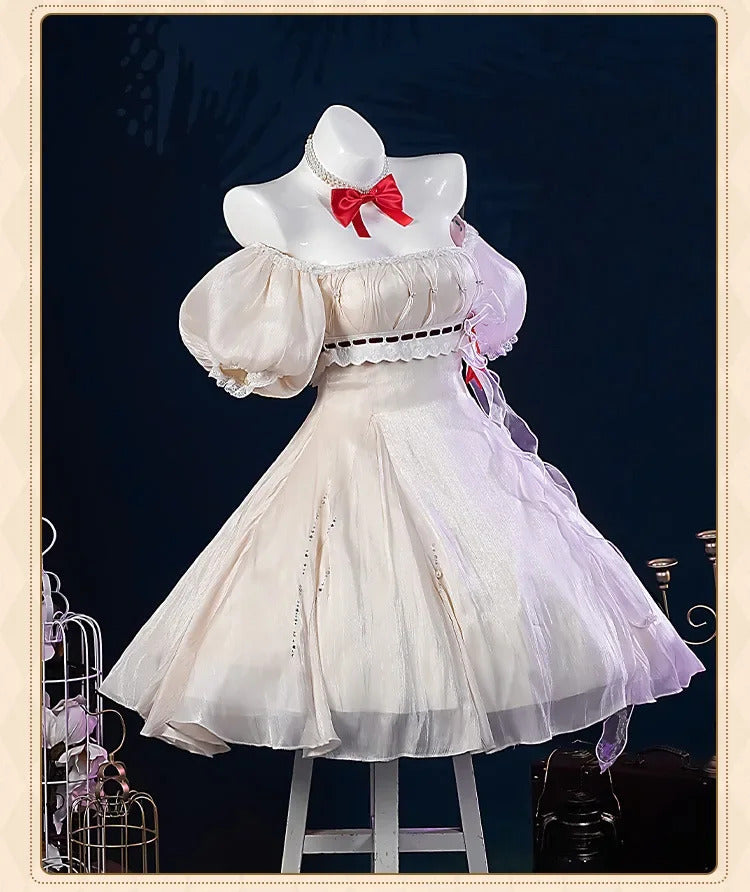 Shusheng-R Asuka Langley Soryu Anime EVA Cosplay Costume The Language of Flowers Sweet dress accessory prop set Halloween carnival uniform