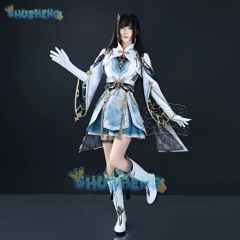 Shusheng Love And Deepspace Heroine LiuYunWanFeng Game Suit Gorgeous Dress Uniform Cosplay Costume Halloween Party Outfit Women