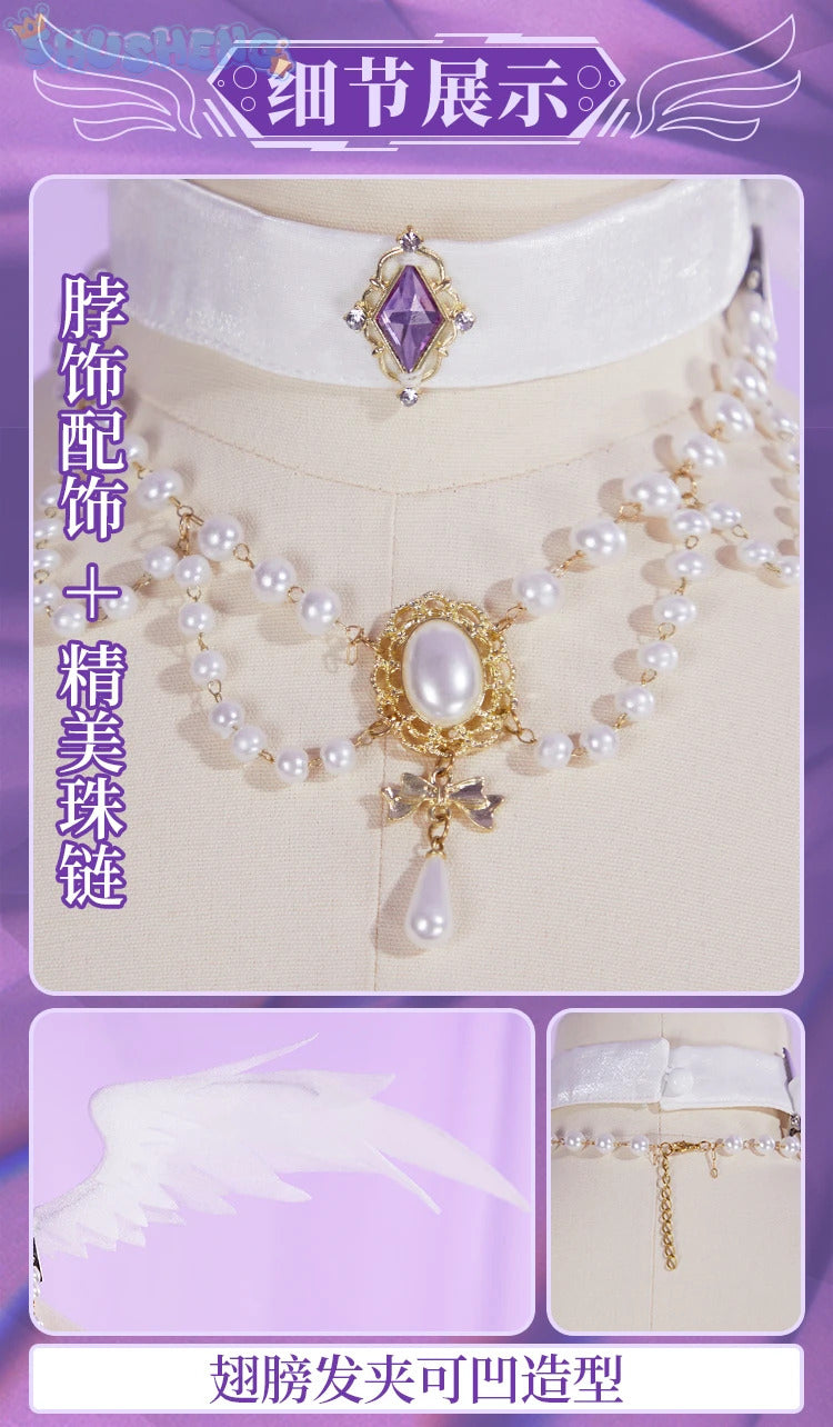 Robin Cosplay Game Honkai: Star Rail Costume Wig Shawl brooch wings accessories gorgeous sexy dress Halloween Christmas uniform
