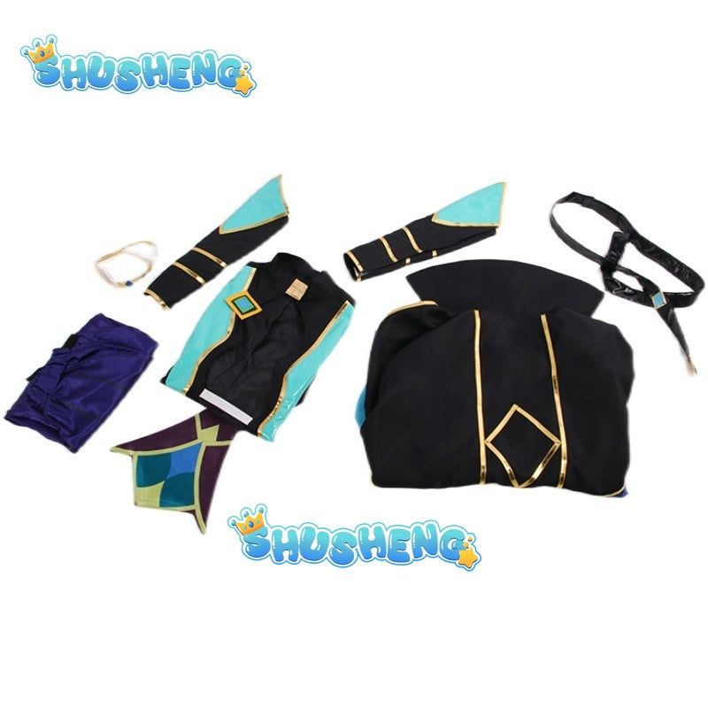 Game LOL The Guarder of Star Rakan Cosplay Costume Top Pants Cloak Men Uniform Halloween Suits