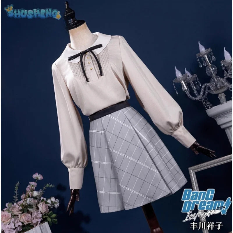 Shusheng-R BanG Dream! Ave Mujica Cosplay Sakiko Togawa Oblivionis Costume Shirt, skirt, socks, tie, Halloween party sweet JK uniform set