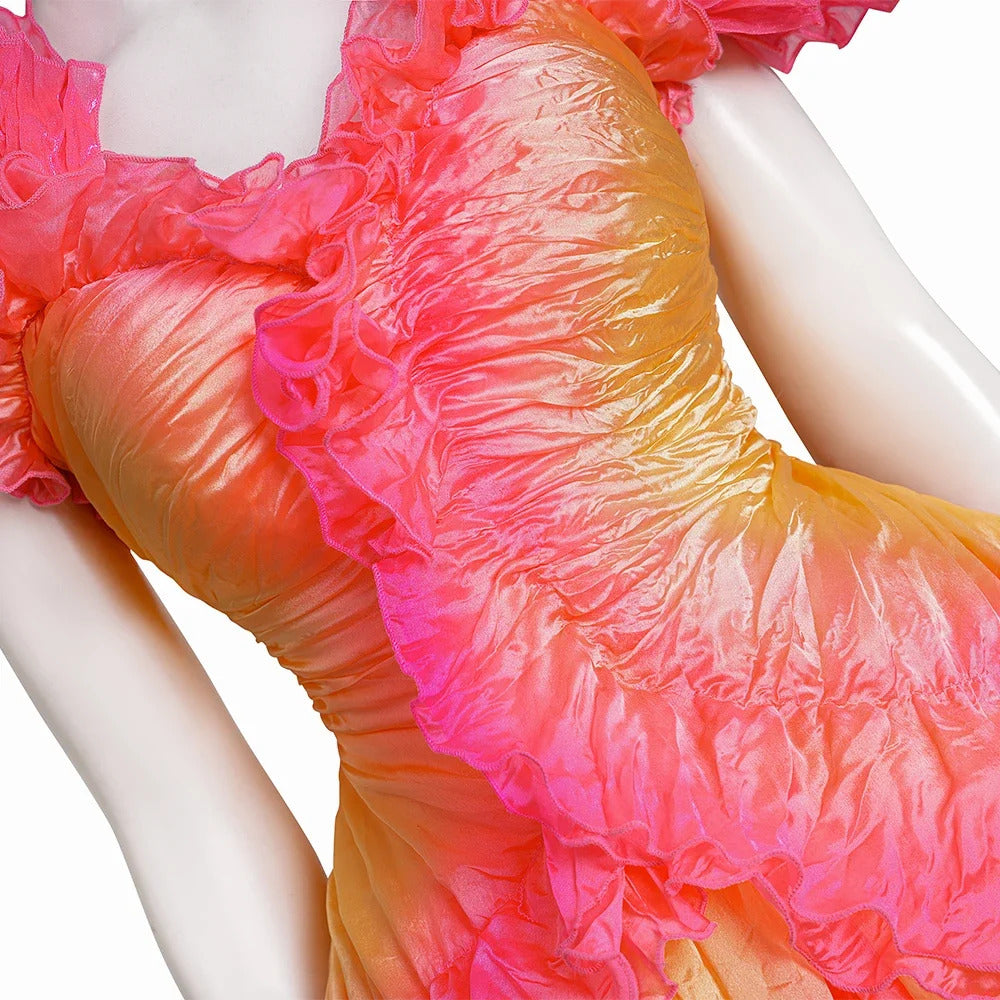 Movie Wicked Glinda Cosplay Costume Glinda Halloween Carnival Women's Gradient Dress Gorgeous Sexy Uniform New Set XS-XXXL