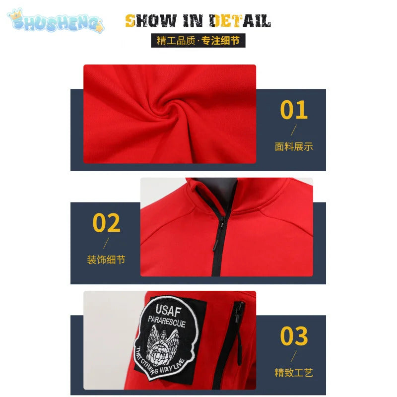 Movie Superhero Captain 4 Sam Wilson cosplay Falcon costume Halloween Carnival Red Jacket Coat Men Women Fashion Uniform set