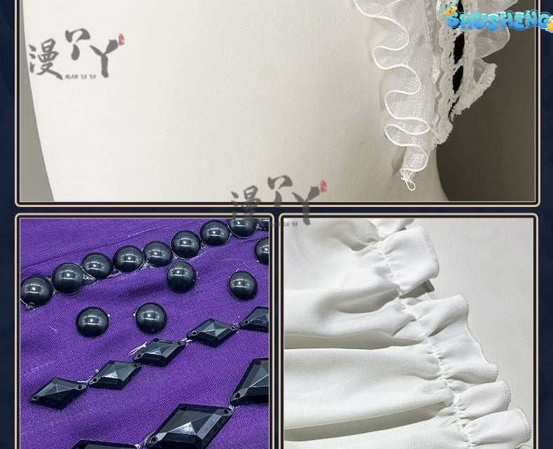 Game Reverse:1999 Tuesday Christine Cosplay Costume St. Pavlov Foundation Deep Purple Maid Dress Woman Sexy Cute Party Suit
