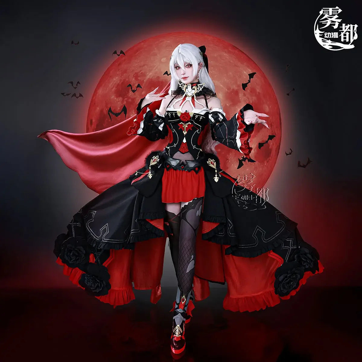 Game Honkai Impact 3 Theresa Apocalypse Cosplay Under the Moon Oath Costume Halloween Carnival Gothic Dress Sweet Lolita Uniform