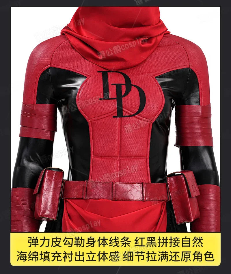 Elektra Cosplay Costume Elektra Natchios Uniform Halloween Carnival Party Christmas Play Role Clothes Clothing for Women