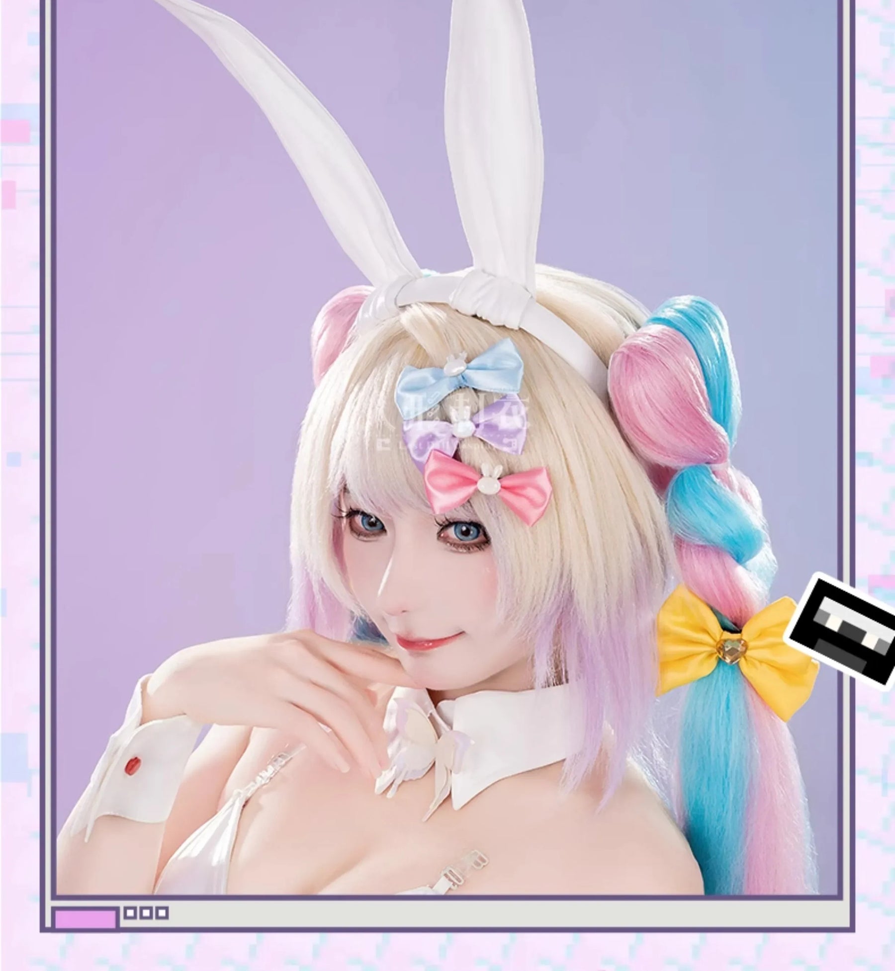 Game NEEDY GIRL STREAMER OVERDOSE KAngel/Ame-Chan Cosplay Costume Rabbit Girl Outfit Halloween Carnival Party Clothing