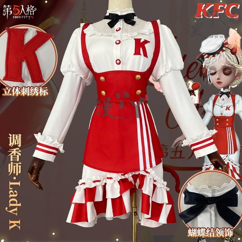 Game Identity V Vera Nair Miss K Cosplay Costume Lace Lolita Dress Women's Dress Anime Perfumer Role-play Wig Shoe Prop Suits