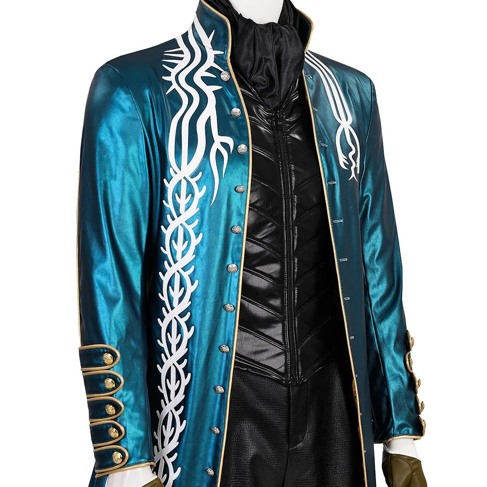 Game Devil May Cry Vergil Cosplay Costume Uniform Halloween Carnival Party Christmas Play Role Clothes Clothing for Men