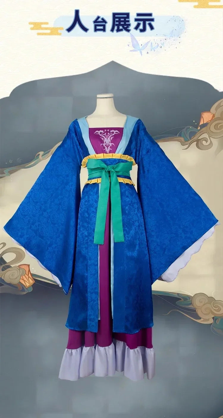 Anime The Apothecary Diaries Lihua Cosplay Costume Blue Dress Kusuriya No Hitorigoto Halloween Party for Women Girls Accessory