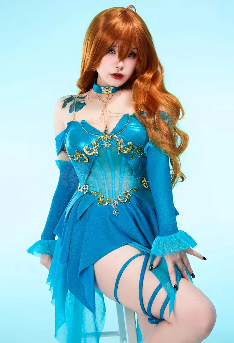 Movie New Bloom Cosplay Club Costume Halloween party sexy dress accessories prop wing set women fashion Bloom uniform
