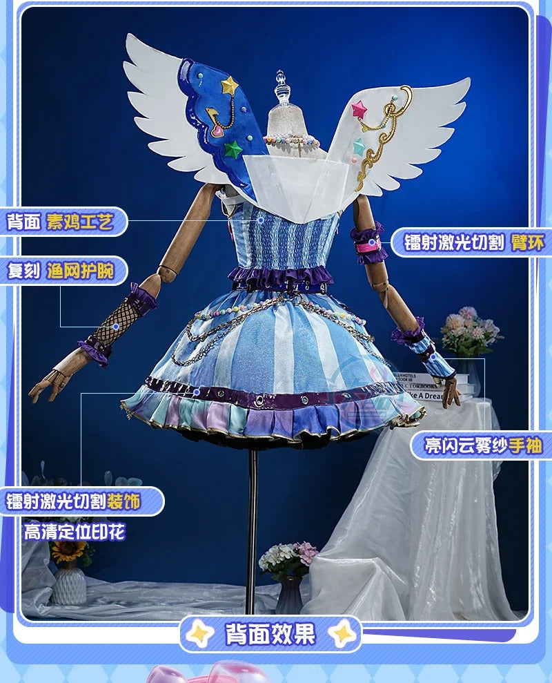 Anime Aikatsu !Otoshiro Noeru Hoshimiya Ichigo Cosplay constellation Costume Girl Sweet Lolita Dress Wing Prop Halloween Uniform
