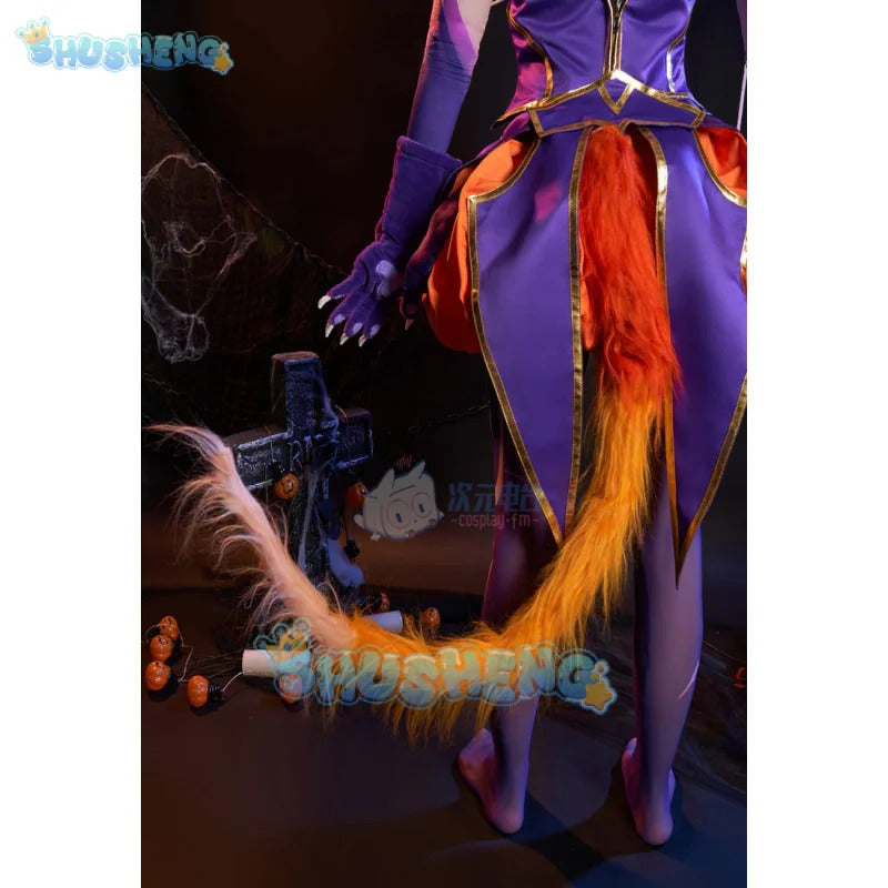 Game Lol Neeko Cosplay Costume Ears, hats, tail,accessories Halloween party funny and cute uniform Neeko Woman Man Set