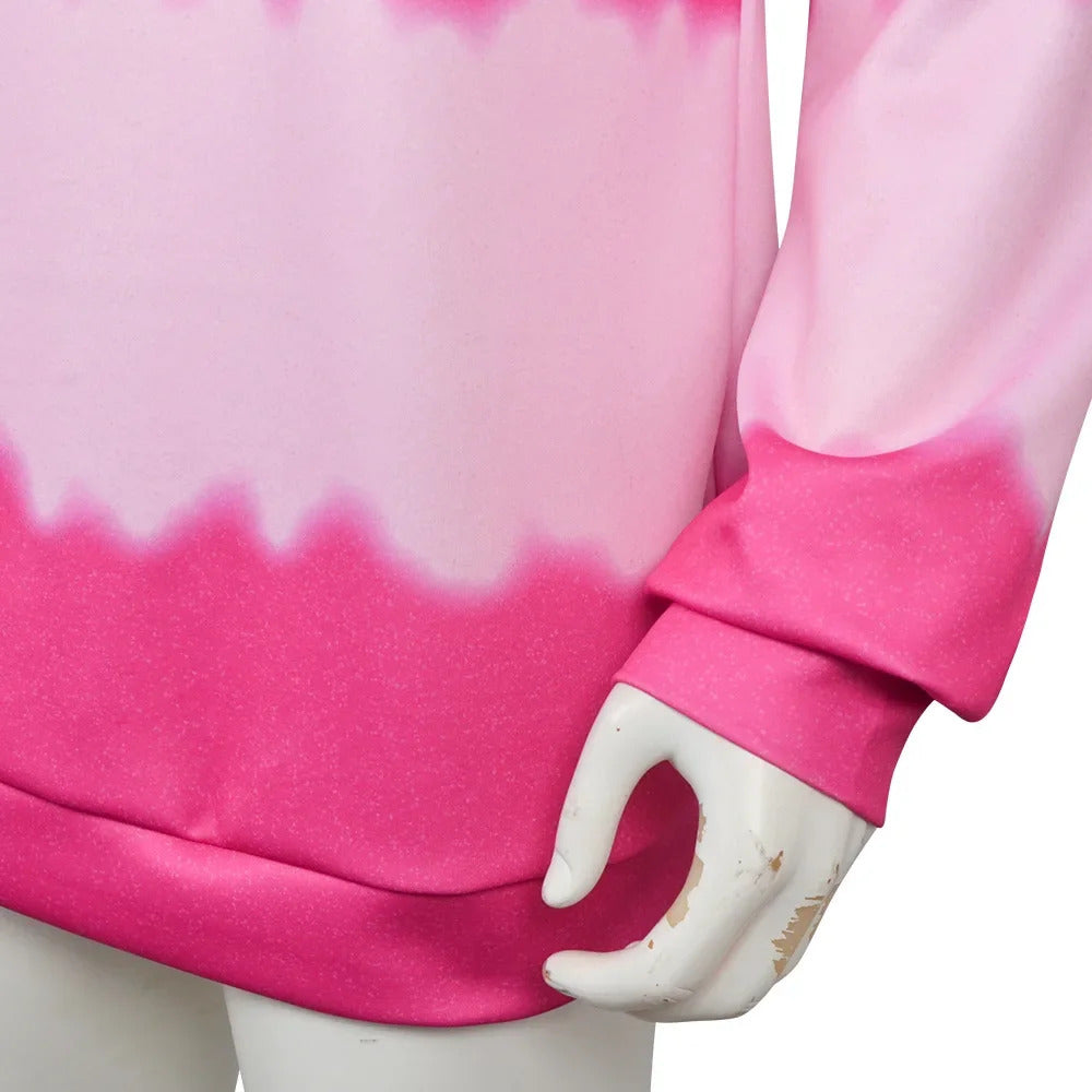 Anime KPop Demon Hunters Saja Boys Baby Saja Cosplay Costume Pink Striped Long Sleeves Uniform Halloween Party for Women Men