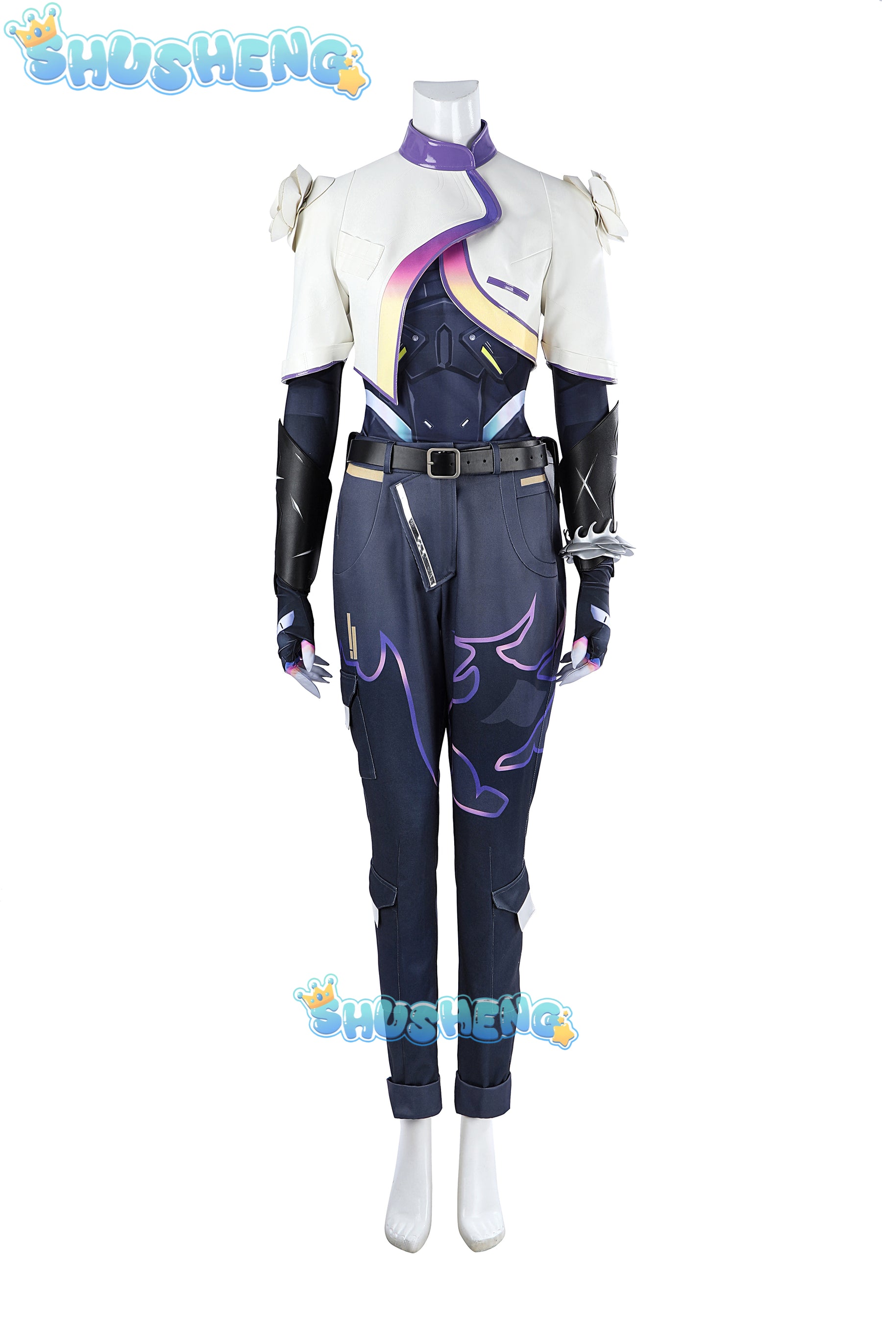 Game Valorant Vyse Cosplay Costume Sentinel Vyse Agent Rose Women Punk Uniform Halloween Party Outfit