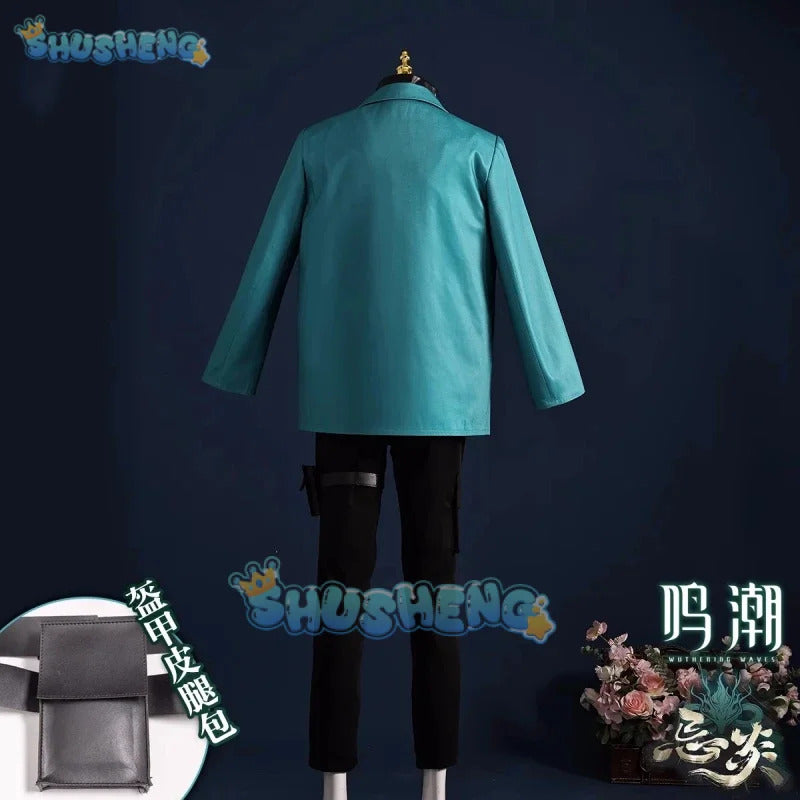 Jiyan Cosplay Costume Wuthering Waves Anime Men Handsome Uniform Halloween Carnival Party Suit Role Play Clothing Shusheng
