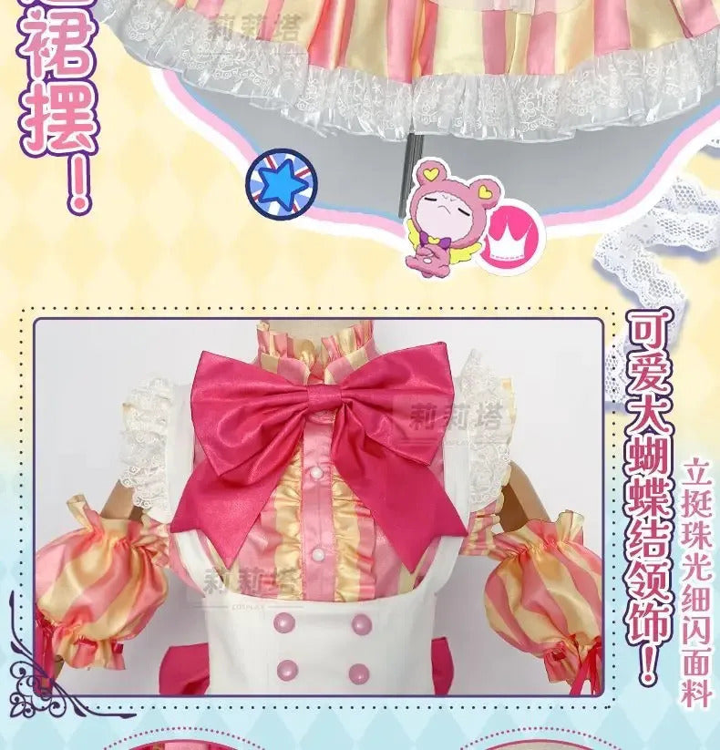 Anime Manaka Laala Pripara Cosplay Costume New Sweet Lolita Dress Wig Accessories Props Uniform Men and Women Cute Maid Set