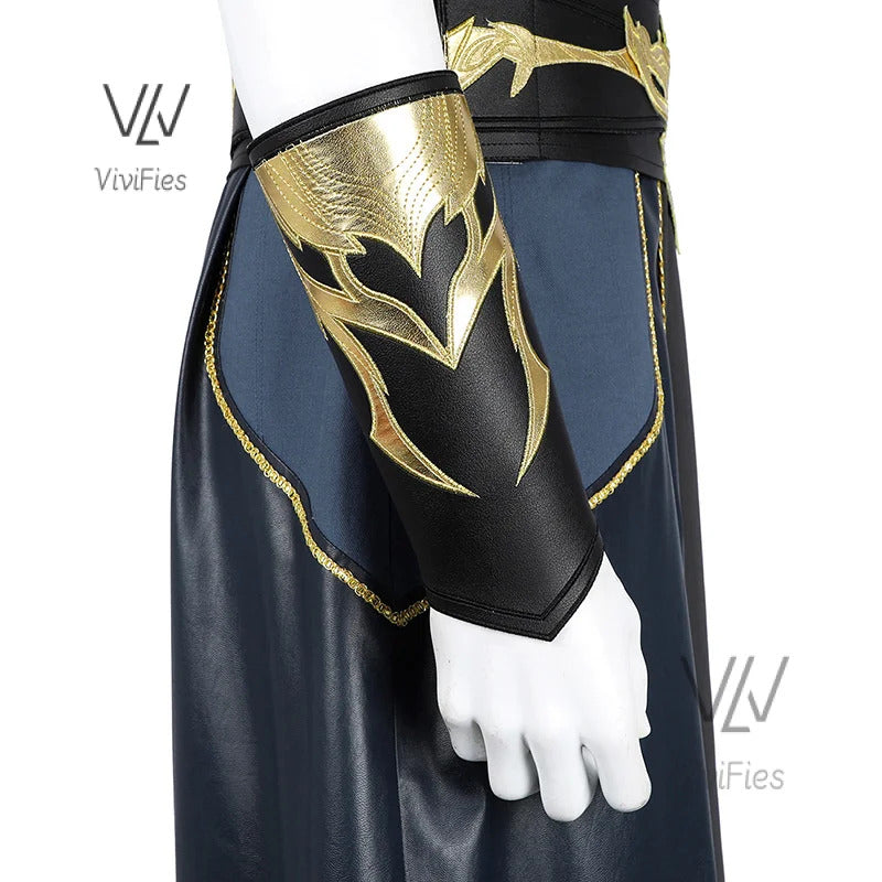 The Dark Urge Cosplay Costume BG3 Male White Dragonborn and a Sorcerer Outfits Shoes Full Set Halloween Carnival Party Clothing