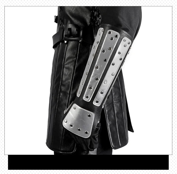 Geralt Witcher 3 Wild Hunt Cosplay Geralt Costume Men Handsome Black Leather Coat Belt Gloves Party Halloween Uniform Full Set