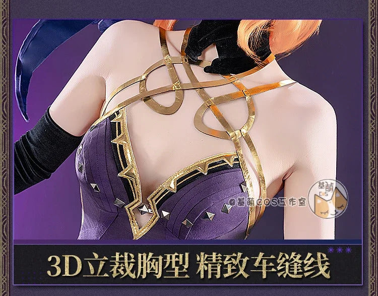 Shusheng-R Game Reverse:1999 Cosplay Druvis III Costume Halloween Carnival New Dress Gloves Props Wig Accessories Set Sexy Women's Uniform