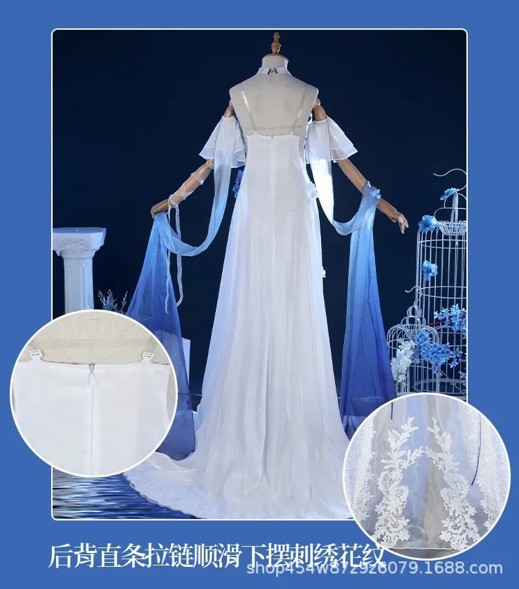 Game Path to Nowhere Hamel Cosplay Costume Sexy dress accessories leg rings props wig set Halloween women's Hamel New uniform