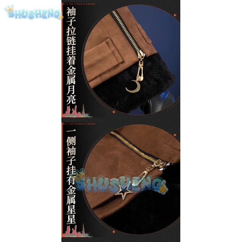 Reverse:1999 Windsong Cosplay Costume Coat shirt tie belt gloves necklace Halloween party Handsome man Woman uniform Full Set