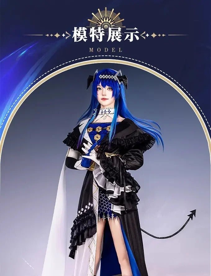 Arknights Mostima Cosplay Costume Ethereal Harmony Headwear Tail Ambience Synesthesia Halloween Party for Women Girls Props
