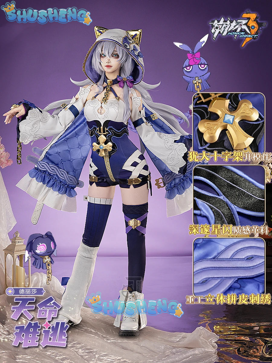 Honkai Impact 3rd Theresa Apocalypse Women Cosplay Costume Cos Game Anime Party Uniform Hallowen Play Role Clothes Clothing