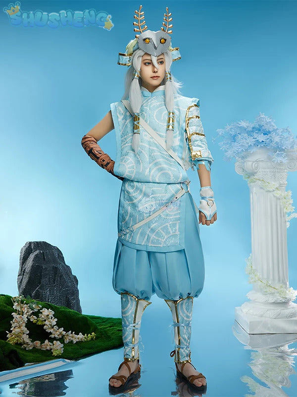 Zelda: Tears of the Kingdom Link Cosplay The Legend Costume Halloween party wig and crowns Accessories Handsome cute Link set