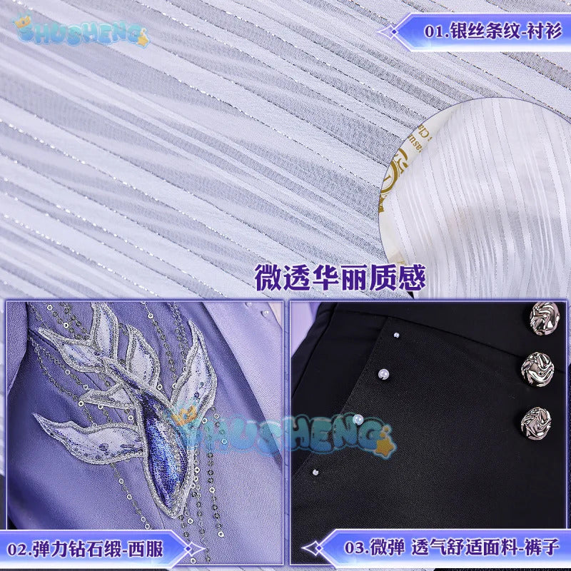 Love and Deepspace Rafayel Boundless Seas Cosplay Costume Birthday Suit Uniform Ring Halloween Party for Women Men