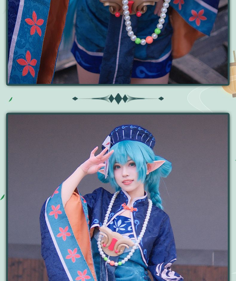 Anime Virtual singer Miku Zombie version Cosplay Costume Lolita Dress Vampire Kawaii Gothic Halloween Party Maid Outfits Women