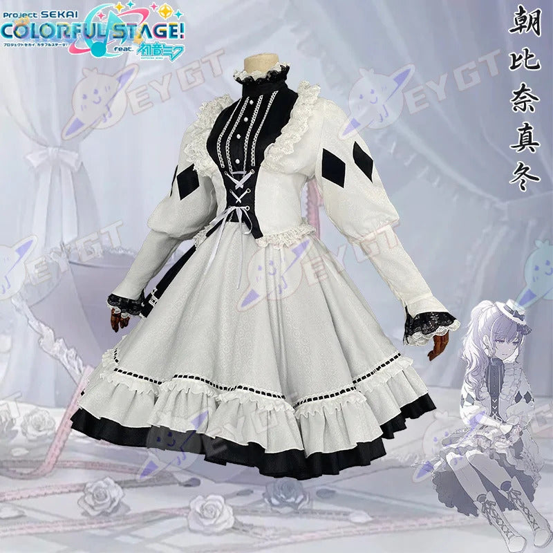 Asahina Mafuyu mfy Cosplay PRSK PJSK Five boxes Costume New Sweet Lolita Dress Halloween Party Fashion Women's Maid Uniform