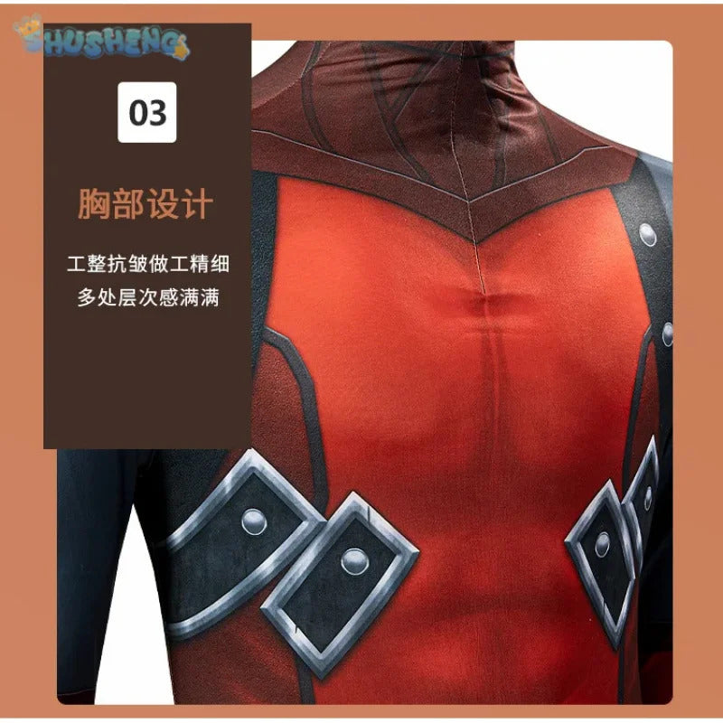 Link Yiga Clan Zelda: Tears of the Kingdom Cosplay Costume Halloween Tight jumpsuit Uniform Men's Fantasy Mask Headset Prop Set