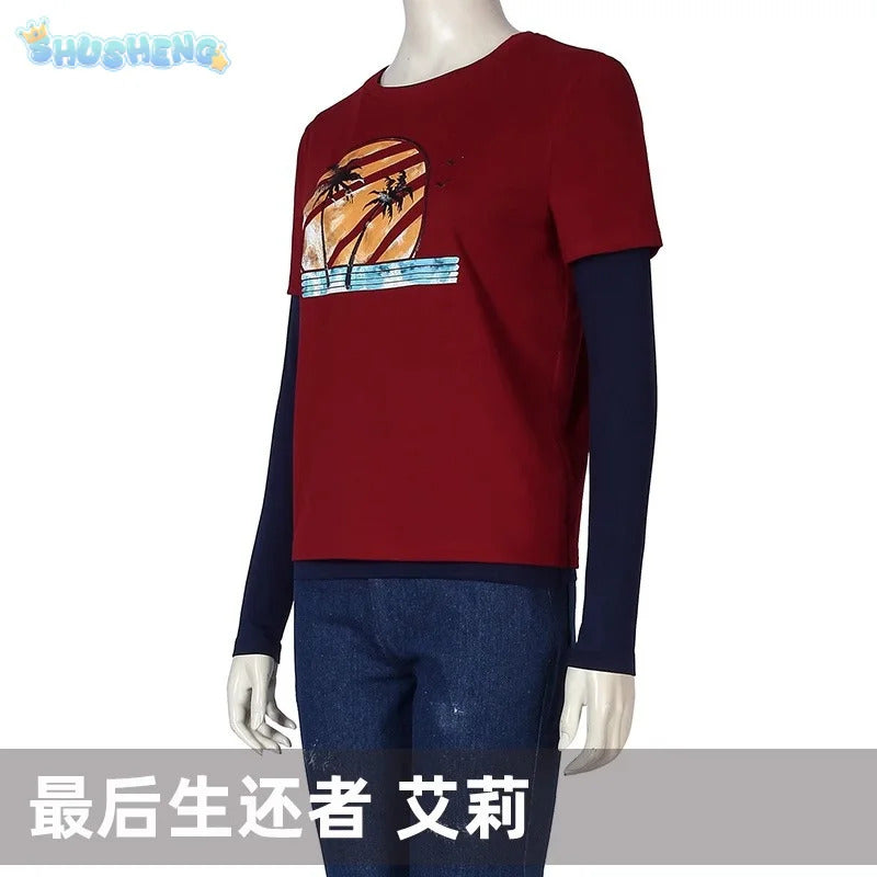 2025 New Ellie Movie The Last of Us Airi Cosplay Costume Halloween outfits Women Men Clothing Pants T-shirts full set uniform