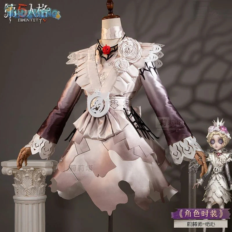 Shusheng-R Game Identity Ⅴ Tracy Reznik Mechanic Cosplay Costume Dress Crown Belt Accessories Prop Set Halloween Party Sweet Girl Uniform