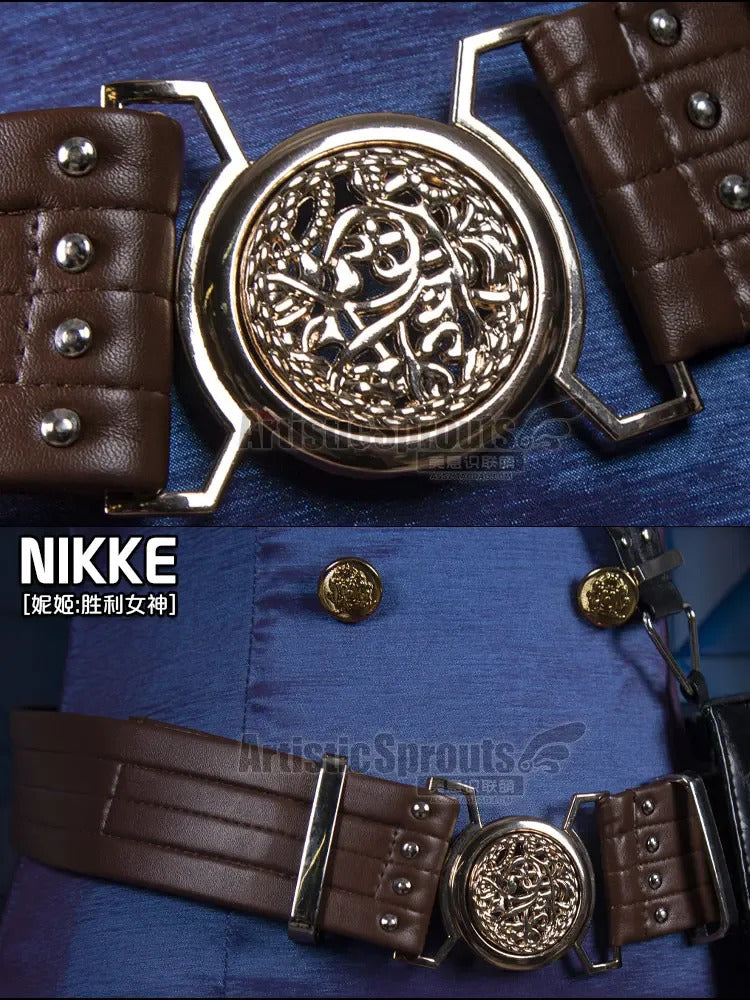 Nikke: Goddess of Victory Cosplay Marianne Costume Marian Women sexy bag buttocks skirt shirt tie hat socks Halloween uniform