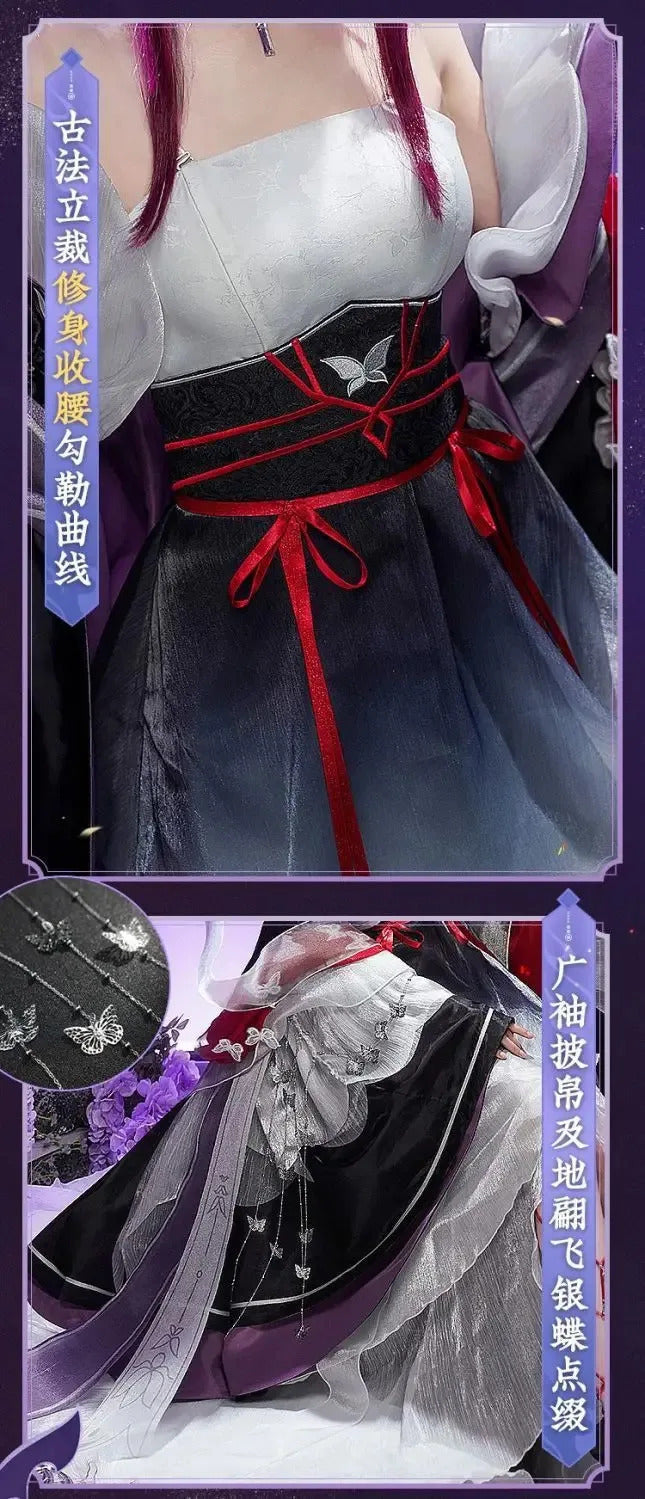 Honkai: Star rail Kafka cosplay costume Halloween Chinese style dress jacket props accessories wig set Men Women uniform
