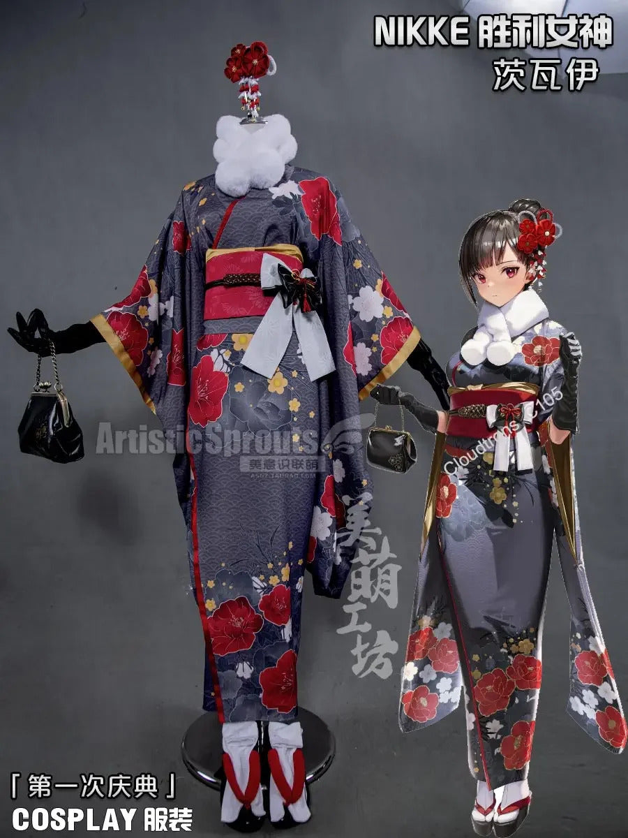 NIKKE:The Goddess of Victory Zwei Cosplay Costume Halloween party new kimono dress accessories props wig woman uniform set