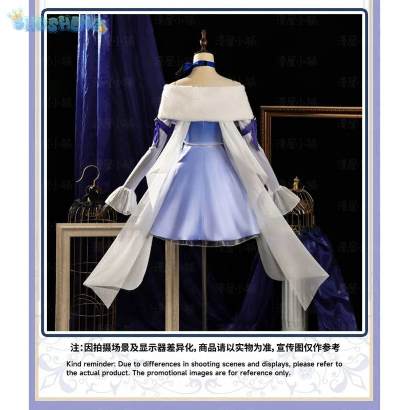 Shusheng-N Game Genshin Impact Keqing Cosplay Costume Halloween Carnival Sweet Lolita Dress Props Wig Accessories Women's New Keqing Set