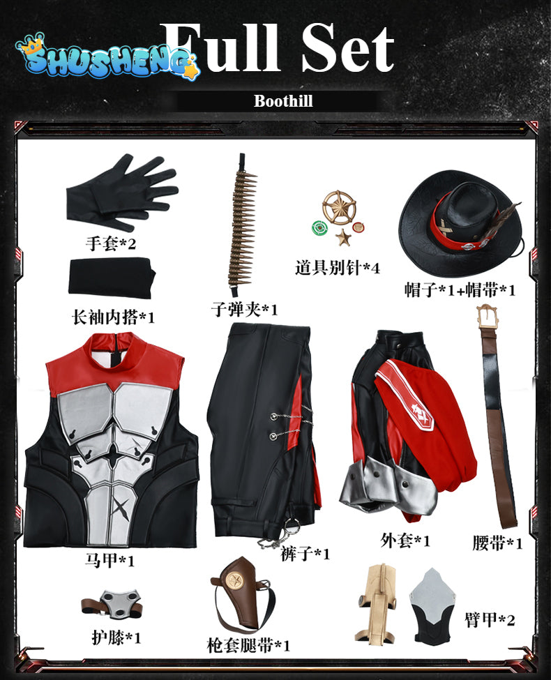Boothill Cosplay Costume Game Honkai: Star Rail Cosplay Honkai Men Woman Costume Boothill Cosplay Hat Plus Size Cosplay