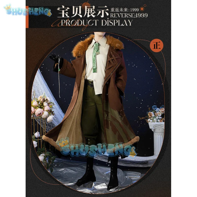 Reverse:1999 Windsong Cosplay Costume Coat shirt tie belt gloves necklace Halloween party Handsome man Woman uniform Full Set