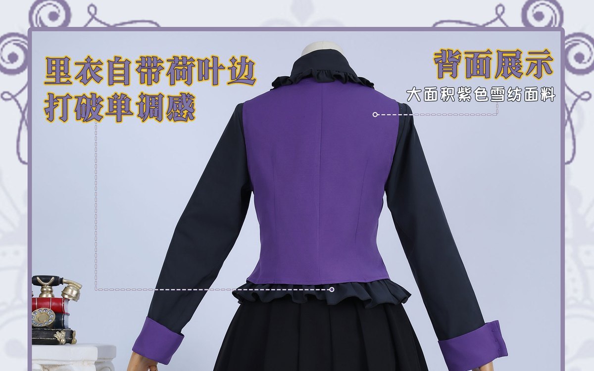 Love, Chunibyo & Other Delusions Takanashi Rikka Cosplay Costume Gothic Dress Halloween sweet girl New uniform