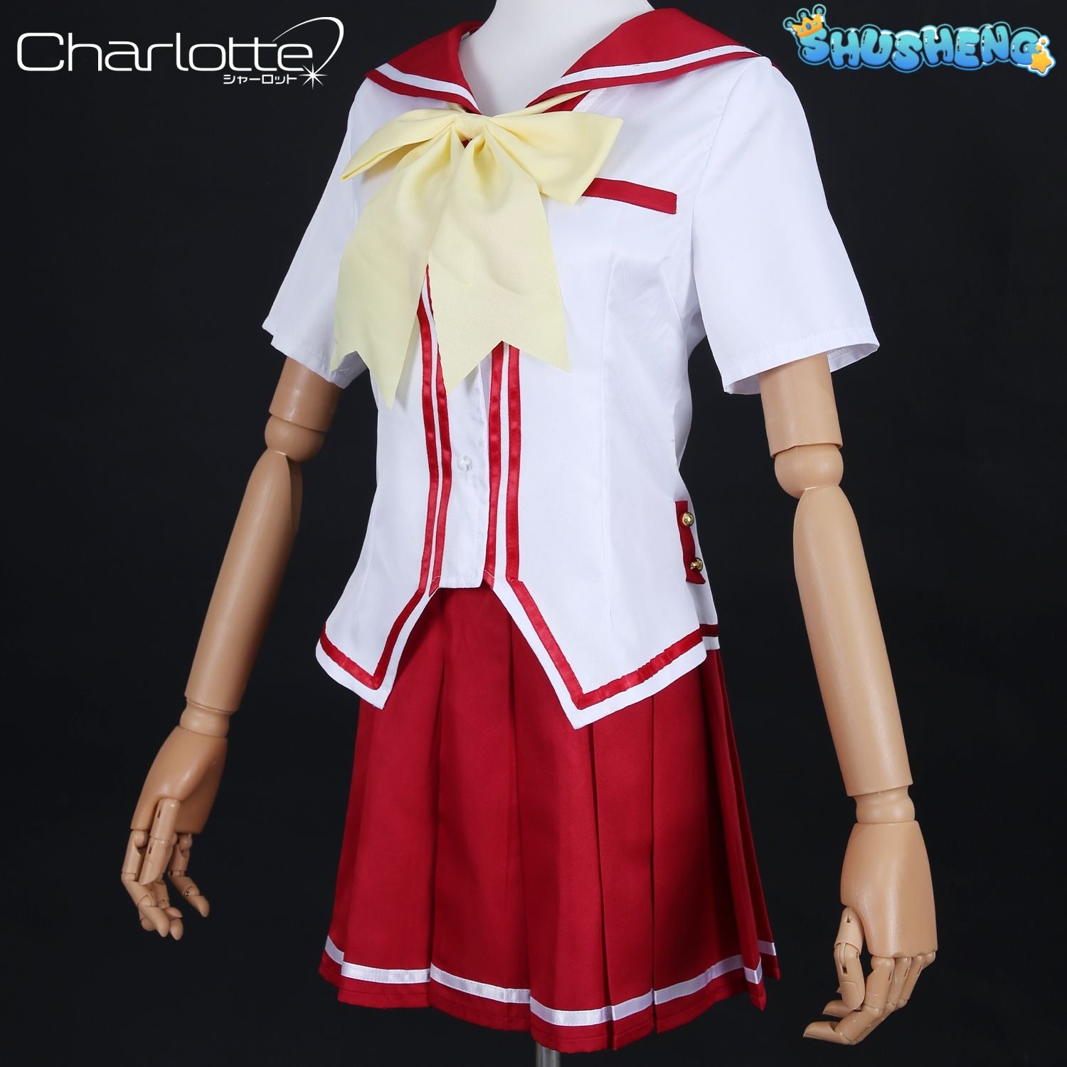 Charlotte Nao Tomori Nao Cosplay Anime Costume Wig Women JK School Uniform Outfit Charlotte Cos Wig Halloween Party Sailor Suit