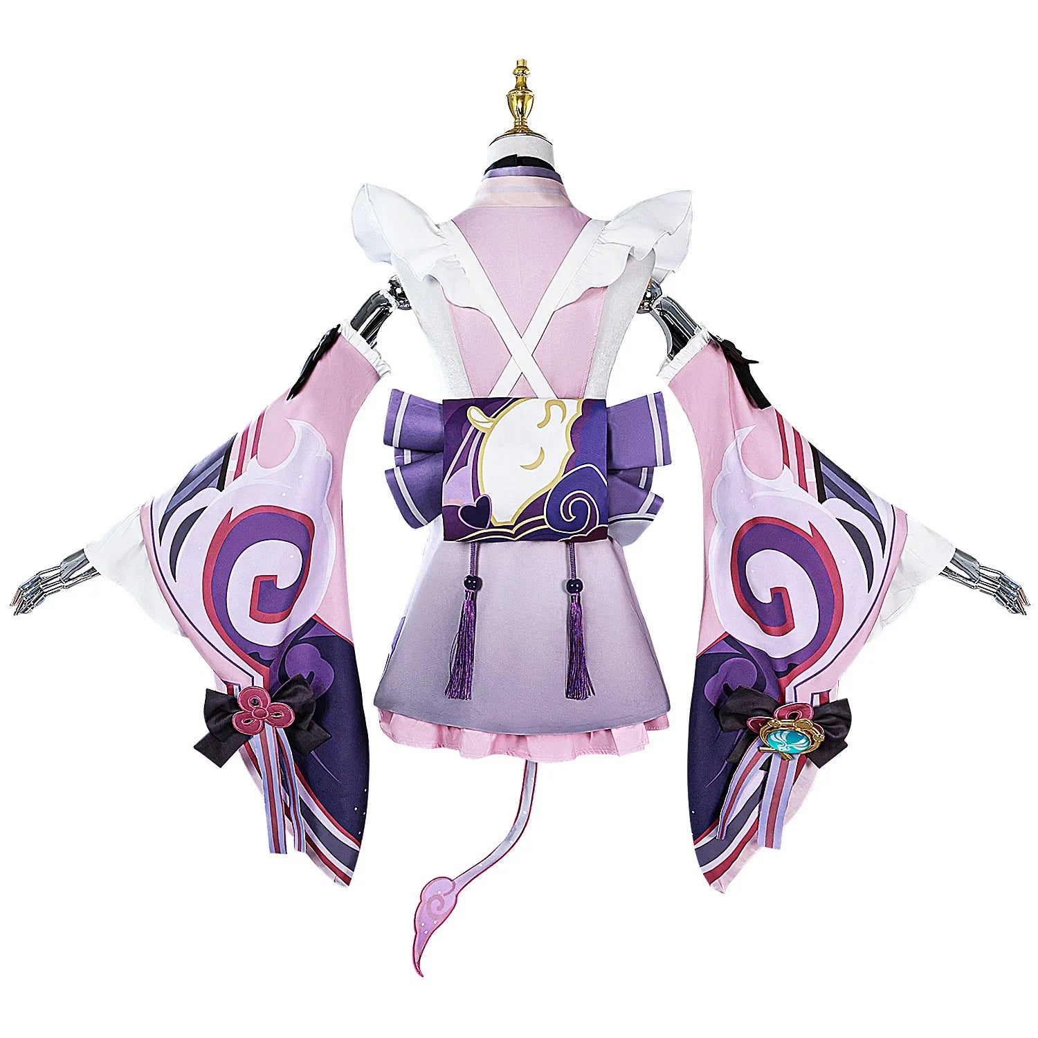 Shusheng-R Game Genshin Impact Yumemizuki Mizuki New role Cosplay Costume Wig, Ear Props, Accessories Dress Halloween Women Sexy Sweet set